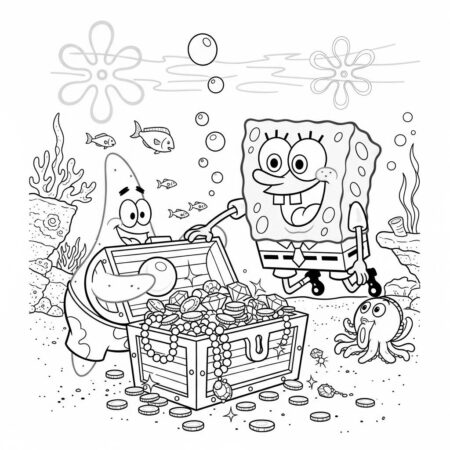 Bob Esponja Aventura Subaquatica (Desenho para Colorir)