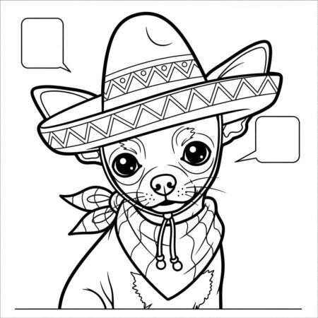 Cachorro Chihuahua (Desenho para Colorir)