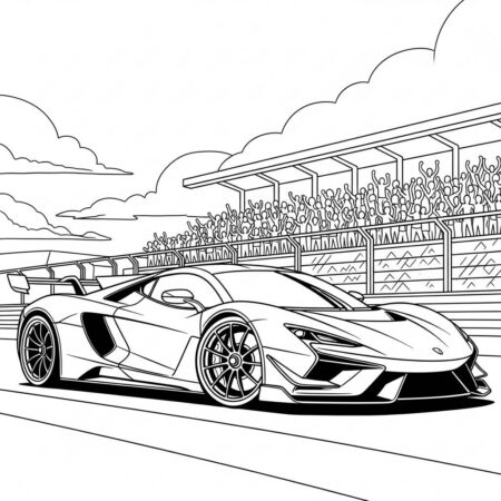 Carro Esportivo Rapido (Desenho para Colorir)