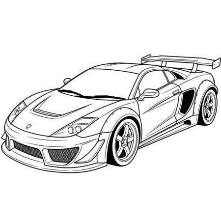 Carro Esportivo Rapido (Desenho para Colorir)