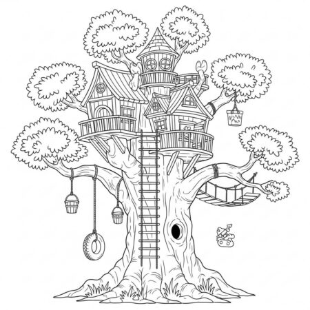 Casa de Aventura (Desenho para Colorir)