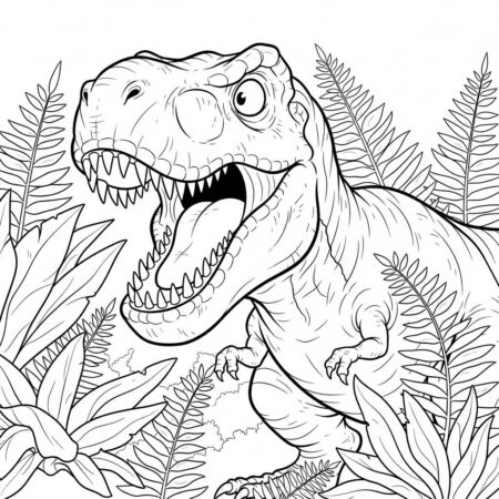 Dinossauro Tiranossauro Rex (Desenho para Colorir)