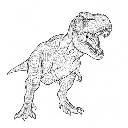 Dinossauro Tiranossauro Rex (Desenho para Colorir)