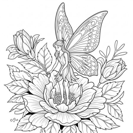 Fada do Jardim Encantado (Desenho para Colorir)