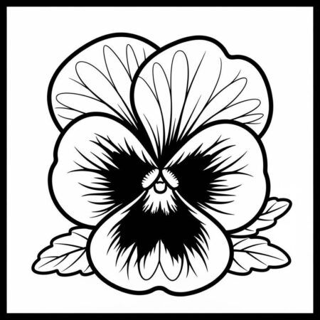Flor de Amor perfeito (Desenho para Colorir)