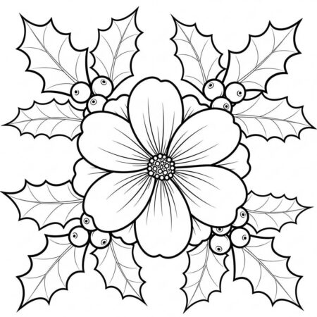 Flor de Natal (Desenho para Colorir)