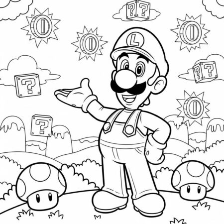 Luigi Irmao do Mario (Desenho para Colorir)