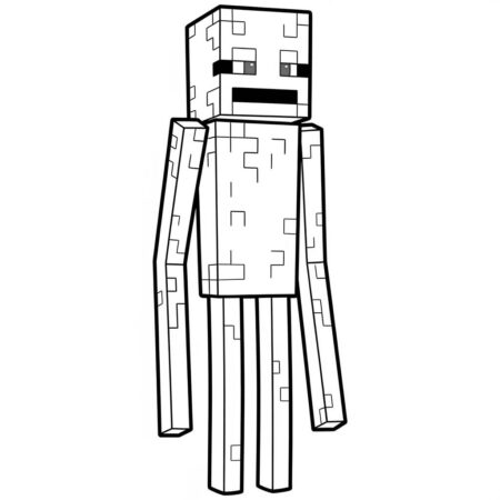 Minecraft Enderman Misterioso (Desenho para Colorir)