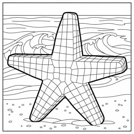 Minecraft Estrela do Mar (Desenho para Colorir)