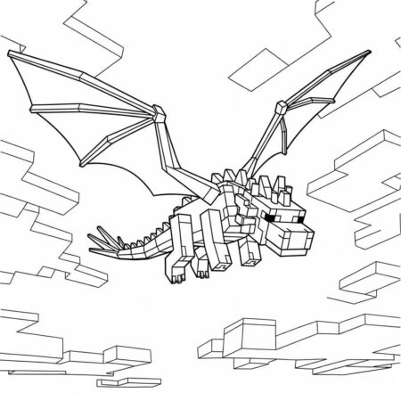 Minecraft Fim do Jogo (Desenho para Colorir)