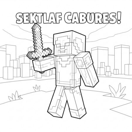 Minecraft Personagens Diversao (Desenho para Colorir)
