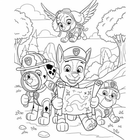 Patrulha Canina Adventure (Desenho para Colorir)