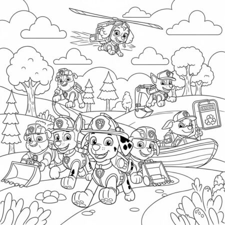 Patrulha Canina Aventura (Desenho para Colorir)