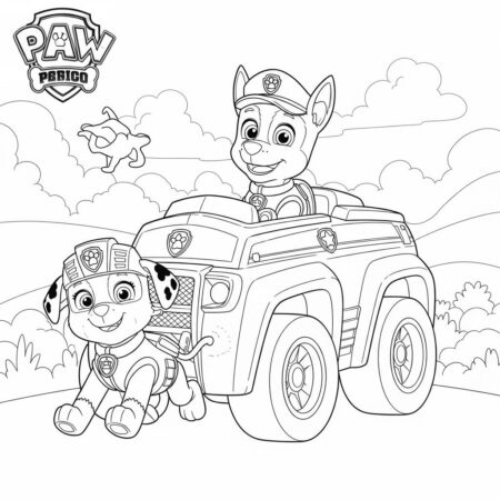 Patrulha Canina Chase (Desenho para Colorir)