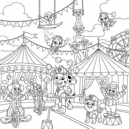Patrulha Canina Circus (Desenho para Colorir)