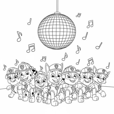 Patrulha Canina Dance (Desenho para Colorir)