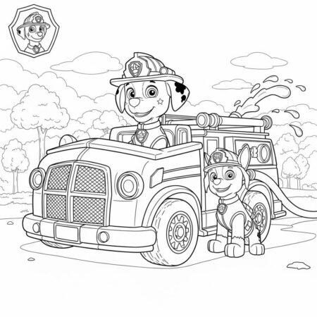 Patrulha Canina Marshall (Desenho para Colorir)