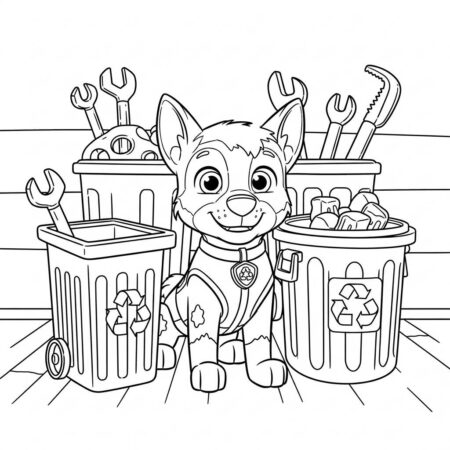 Patrulha Canina Rocky (Desenho para Colorir)