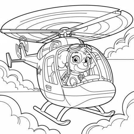 Patrulha Canina Skye (Desenho para Colorir)