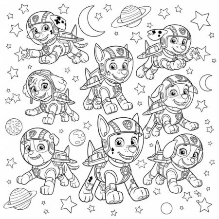 Patrulha Canina Space (Desenho para Colorir)