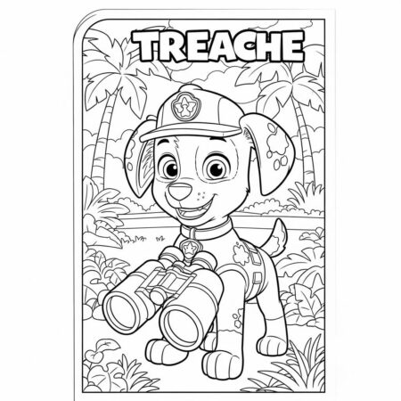 Patrulha Canina Tracker (Desenho para Colorir)