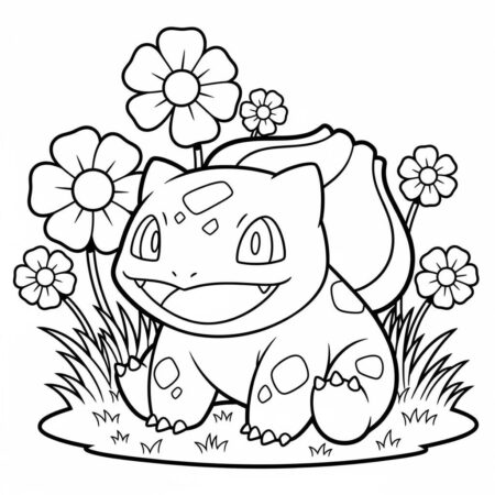 Pokemon Bulbasaur Simples (Desenho para Colorir)