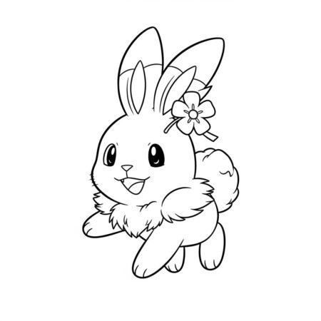 Pokemon Buneary Saltitante (Desenho para Colorir)