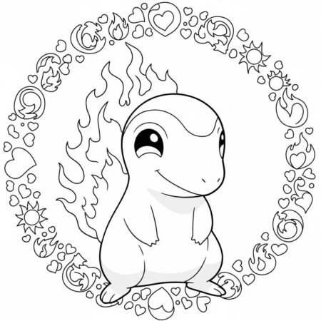 Pokemon Cyndaquil Quentinho (Desenho para Colorir)