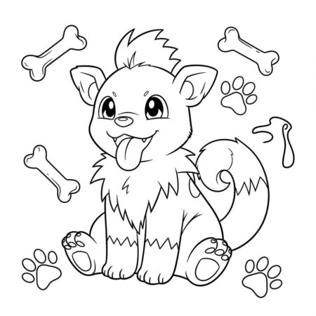 Pokemon Growlithe Caozinho (Desenho para Colorir)