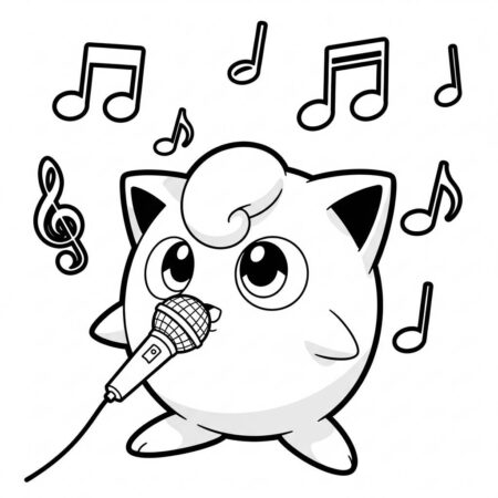 Pokemon Jigglypuff Musical (Desenho para Colorir)