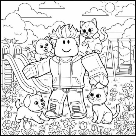 Roblox Amigo Animais (Desenho para Colorir)