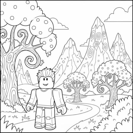 Roblox Avatar Aventura (Desenho para Colorir)