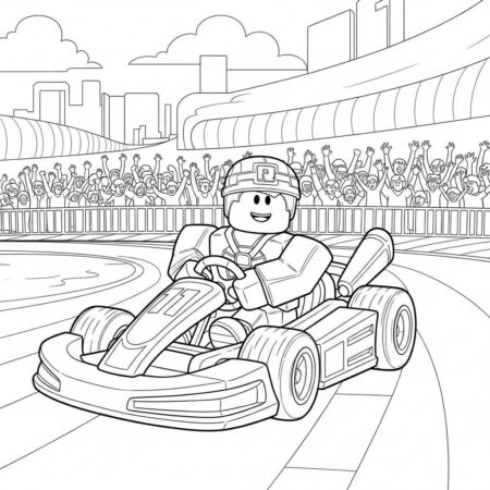 Roblox Carrinho de Corrida (Desenho para Colorir)