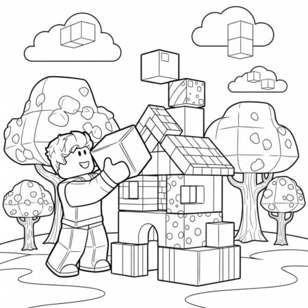Roblox Construcao Criativa (Desenho para Colorir)