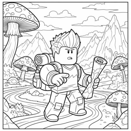 Roblox Em Busca de Aventura (Desenho para Colorir)