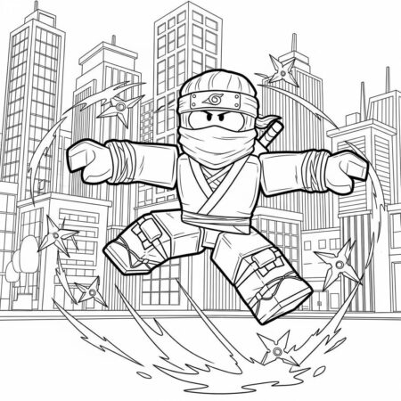 Roblox Estilo Ninja (Desenho para Colorir)