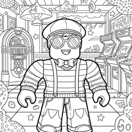 Roblox Estilo Retro (Desenho para Colorir)