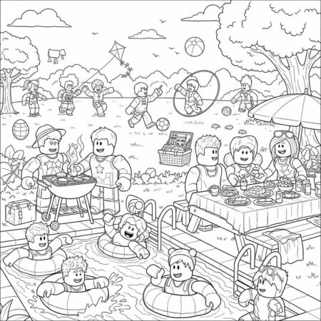 Roblox Ferias de Verao (Desenho para Colorir)