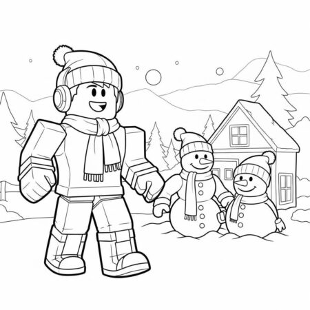 Roblox Inverno Magico (Desenho para Colorir)