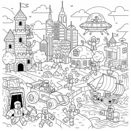 Roblox Mundo Criativo (Desenho para Colorir)