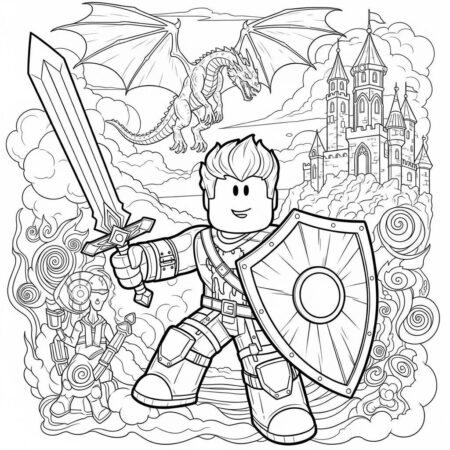 Roblox Personagem Aventura (Desenho para Colorir)