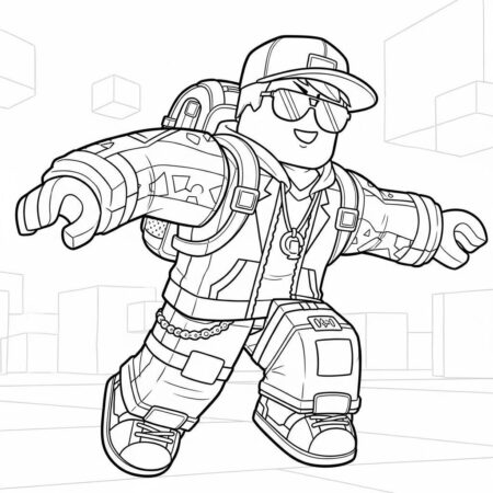 Roblox Personagem Criativo (Desenho para Colorir)