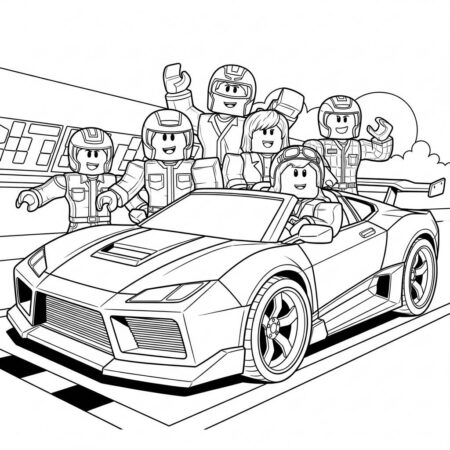 Roblox Super Carro (Desenho para Colorir)