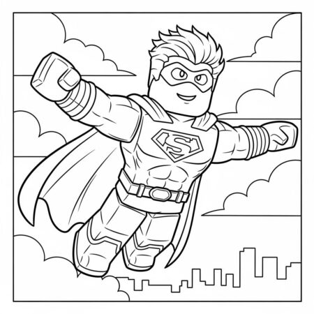 Roblox Super Heroi (Desenho para Colorir)