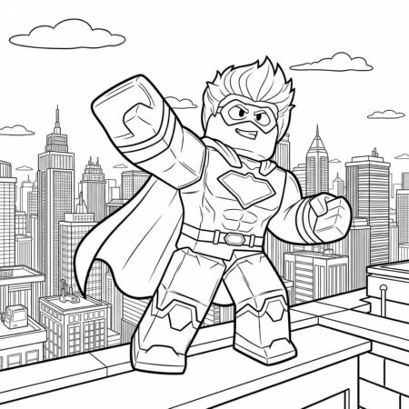 Roblox Super Heroi (Desenho para Colorir)