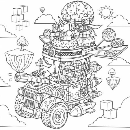 Roblox Veiculo Divertido (Desenho para Colorir)