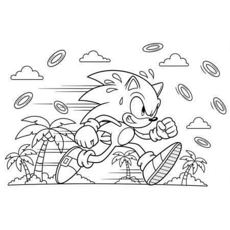 Sonic Aventura Rapida (Desenho para Colorir)