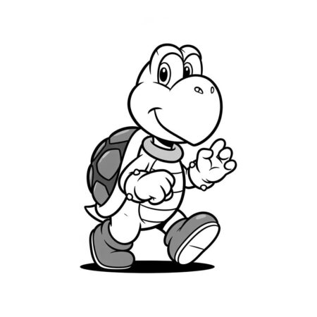 Tartaruga Koopa Classica (Desenho para Colorir)