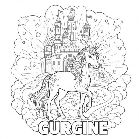 Unicornio de Conto de Fadas (Desenho para Colorir)