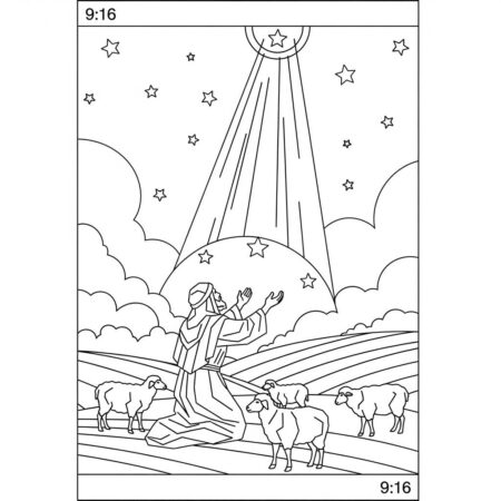 A Bencao de Abraao (Desenho para Colorir)